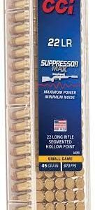 CCI 22SMX Suppressor Max 22LR 45gr Segmented Hollow Point 100 Per Box/50 Case