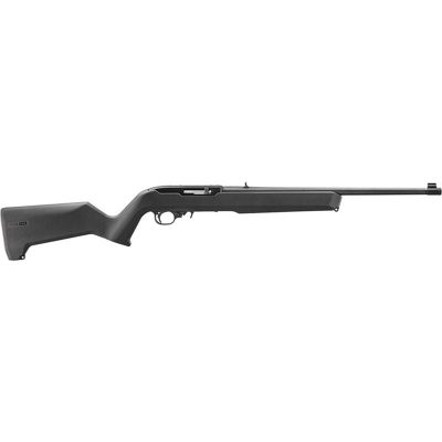 Ruger 10/22 Carbine 22 Long Rifle Satin Black Semi Automatic Rifle with Magpul MOE X-22 - 18.5in - Black
