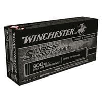 Winchester Super Suppressed .300 AAC Blackout 200 Grain Full Metal Jacket Centerfire Rifle Ammo, 20 Rounds, SUP300BLK