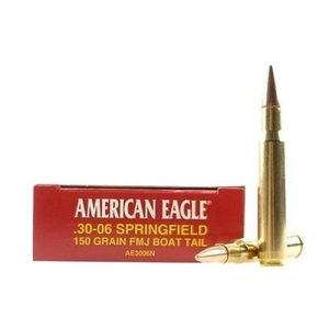 Federal Premium American Eagle Rifle 30-06 Springfield 150 Grain Full Metal Jacket Boat Tail Brass Cased, 20 Rounds