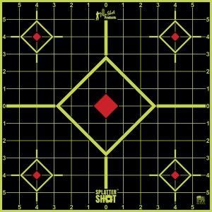 Pro-Shot 12SIGREEN5PK SplatterShot Sight-In Self-Adhesive Paper Black/Green 12" 5-Diamond 5 Pack