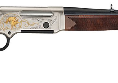 Henry H014WL308 Long Ranger Wildlife Full Size 308 Win 4+1 20" Blued Steel Barrel, Engraved Nickel-Plated w/24K Gold Inlay Steel Receiver, American Walnut Stock Right Hand