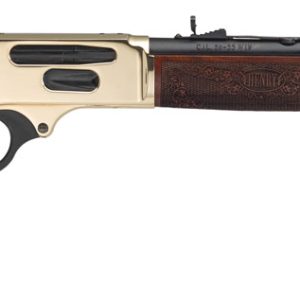 Henry H0243030 Side Gate Full Size 30-30 Win 5+1 20" Blued Steel Barrel, Polished Brass Receiver, American Walnut Stock Right Hand
