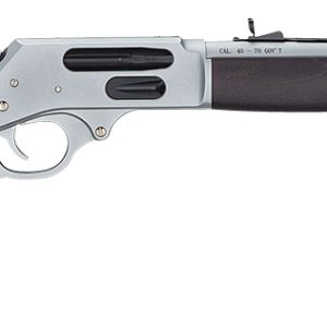 Henry H010GAW Side Gate All Weather Full Size 45-70 Gov 4+1 18.43" Hard Chrome Plated Steel Barrel, Satin Hard Chrome Steel Receiver, Stained Hardwood Stock Right Hand