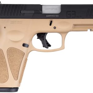 Taurus 1G3B941T15 G3 9mm Luger 15+1 4" Matte Stainless Steel Barrel, Matte Black Tenifer Cerakote Serrated Alloy Steel Slide, Tan Polymer Frame w/Picatinny Rail, Tan Polymer Grip, Right Hand