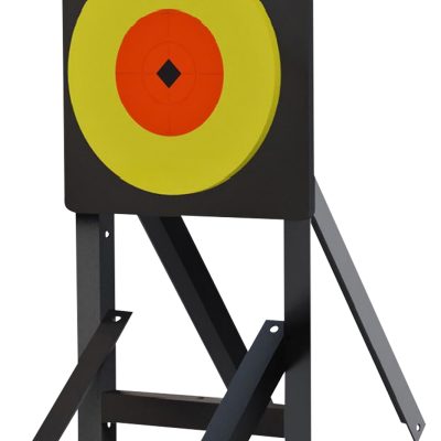 Birchwood Casey LCSPLR Large Range Spoiler Alert 10" Orange/Yellow AR500 Steel Bullseye 0.50" Thick Includes Crosshair Sticker