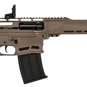Citadel CBOSS2512FDE Boss25  12 Gauge Semi-Auto 3" 5+1 18.75" Black Steel Threaded Barrel, Flat Dark Earth Picatinny Rail Aluminum Receiver, Picatinny Handguards, Black Adj Cheek Riser Synthetic Stock