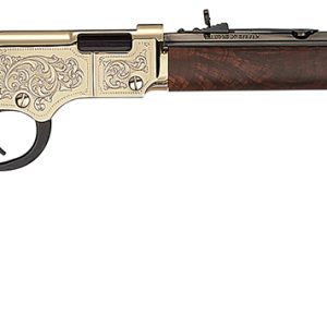 Henry H004VD4 Golden Boy Deluxe 4th Edition 17 HMR 12+1 20" Blued Octagon Barrel, Engraved Brasslite Rec, American Walnut Stock, Ad. Buckhorn Sights
