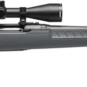Savage Arms 32233 Axis 2 XP Combo Compact 308 Win 4+1 20" Matte Black Heavy Sporter Barrel & Drilled & Tapped Carbon Steel Receiver, Fixed Matte Gray Synthetic Stock, Right Hand, Boresighted 3-9x40mm