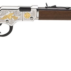 Henry H004SAT Golden Boy 2nd Amendment Tribute 22 Short,Long,LR 16 LR/21 Short 20" Nickel Plated American Walnut Right Hand