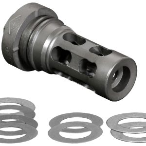 Yankee Hill 4302MB24A QD Light Tactical Muzzle Brake made of Black Finish Steel with 5/8"-24 tpi Threads for 30 Cal AR-Platform