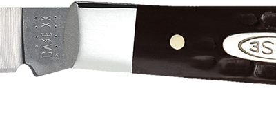 Case 00083 Pen Small 2"/1.47" Folding Clip/Pen Plain As-Ground Stainless Steel Blade Brown Jigged Synthetic Handle