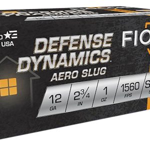 Fiocchi 12SLUG Defense Dynamics Aero 12Gauge 2.75" 1oz RifledSlug Shot 10 Per Box/25 Case