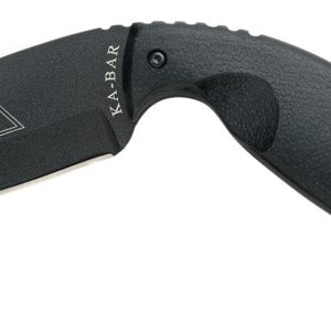 Ka-Bar 1482 TDI Law Enforcement Large 3.69" Fixed Drop Point Plain Black AUS-8A SS Blade, Black Zytel Handle, Includes Belt Clip/Sheath
