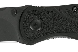 Kershaw 1670BLK Blur  3.40" Folding Drop Point w/Recurve Plain Black DLC 14C28N Steel Blade Black Anodized Aluminum Handle Includes Pocket Clip