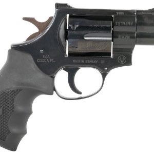 Weihrauch Guns 770125 Windicator  38 Special 6rd 2″ Blued Steel Barrel & Cylinder, Compact Blued  Steel Frame w/Exposed Hammer, Ramp Front/Fixed Rear Sights, Finger Grooved Black Rubber Grip