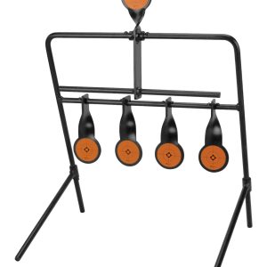 Caldwell 902365 Resetting Rimfire Resetting Steel Target Black/Orange Impact Enhancement Motion 2.50"