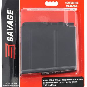 Savage Arms 55190 110BA 5rd 338 Lapua Mag Fits Savage 110BA/110BA/110/111 Long Range Hunter Blued Steel
