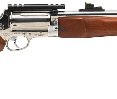 Rossi SCJ4510SS Circuit Judge  45 Colt (LC) Caliber or 410 Gauge with 5rd Capacity, 18.50" Barrel, Polished Stainless Metal Finish & Hardwood Monte Carlo Stock Right Hand (Full Size)