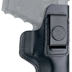 DeSantis Gunhide 031BAB6Z0 Insider  AIWB Black Leather Belt Clip Compatible w/Glock 19/Sig P228/Beretta APX Right Hand