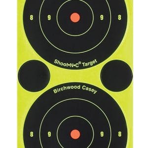 Birchwood Casey 34375 Shoot-N-C Reactive Target Self-Adhesive Paper Black/Yellow 3" Bullseye 240 Pack