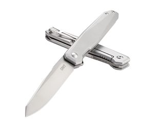 CRKT FACET SILVER 3.37" PLAIN EDGE
