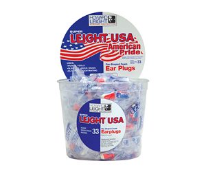 H/L USA PLUGS 100PR RED/WHITE/BLUE
