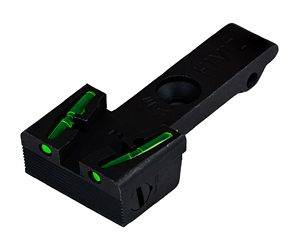 HIVIZ ADJ REAR SIGHT RUG RVLVR GR/RD