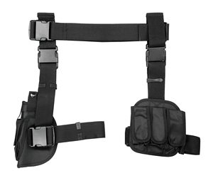 NCSTAR DROP LEG HOLSTER MAG HLDR BLK