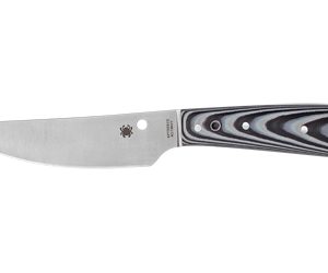 SPYDERCO BOW RVR G-10 BLK/WTE W/STH