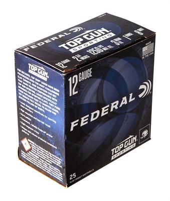 Federal Premium Top Gun 12 Gauge 1oz Sporting Centerfire Shotgun Ammo, 1250 FPS, 8 Shot, 25 Rounds, TGS128 8