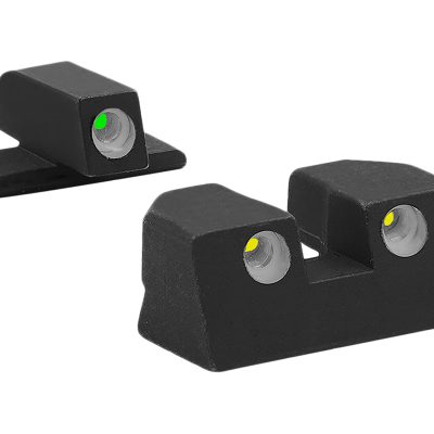 Meprolight USA 101103201 Tru-Dot  Green Tritium White Outline Front Sight-Yellow Tritium White Outline Rear Sight Sig Sauer P-Series P226/P320