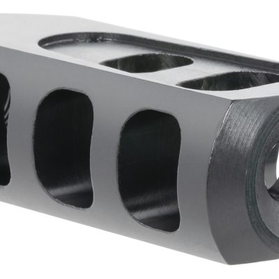 TacFire  Tanker Muzzle Brake  Black Oxide Steel with 1/2″-28 tpi Threads 2.76″ OAL 1.37″ Diameter for 5.56x45mm NATO