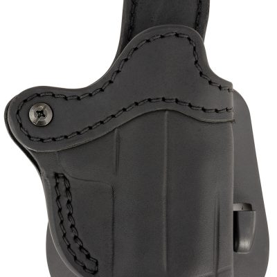 1791 Gunleather ORPDHCSBLR Paddle Holster Optic Ready OWB Size Compact Black Leather Compatible w/Glock 43/Taurus GX4/Sig P365, Paddle Mount, Right Hand