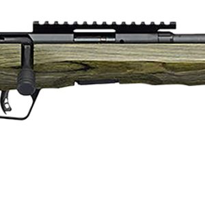 Savage Arms 70551 B Series  Full Size 22 WMR 9+1 18" Matte Black Spiral Fluted Threaded Barrel, Matte Black Carbon Steel Receiver w/Picatinny Rail, OD Green Fixed Laminate Stock, Right Hand