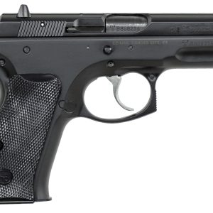 CZ-USA 01190 75  Compact 9mm Luger 10+1 3.75" Black Steel Barrel & Serrated Slide, Black Polycoat Steel Frame w/Beavertail, Black Plastic Grip, Right Hand