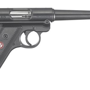 Ruger 40105 Mark IV 22 LR 10+1 6" Satin Stainless Tapered Barrel, Blued Steel Slide & Aluminum Frame Checkered Synthetic Grip