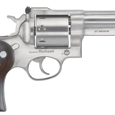 Ruger 5059 Redhawk *MA Compliant 357 Mag  4.20″ Barrel 8rd Triple-Locking Cylinder, Satin Stainless Steel, Hardwood Grip, Transfer bar Safety