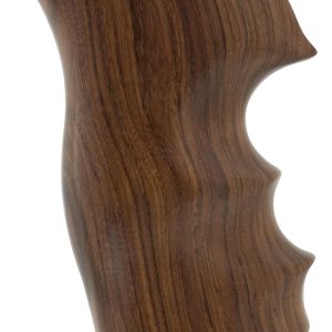 Hogue 80300 Fancy Hardwood Brown Pau Ferro Hardwood with Finger Grooves for Ruger GP100, Super Redhawk