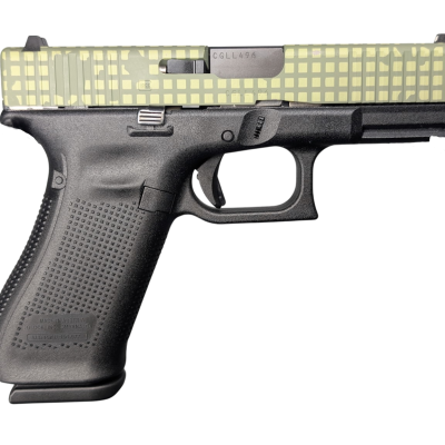 GLOCK 45 V DNC 9MM PISTOL 4" BLACK-BLK/GRN SLIDE FXD 3-17RD MAGS