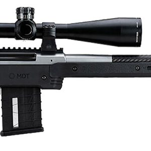Mdt Sporting Goods Inc 104690BLK XRS Chassis Black Aluminum Core with Polymer Panels, Adj. Cheekrest, M-LOK Forend, Interchangeable Grips, AICS Mag Compatible, Fits Short Action Howa 1500