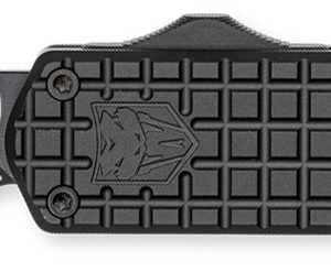 CobraTec Knives  Mamba  Large Plain Black TiCN D2 Steel Blade/4.75" Black Textured Aluminum Handle