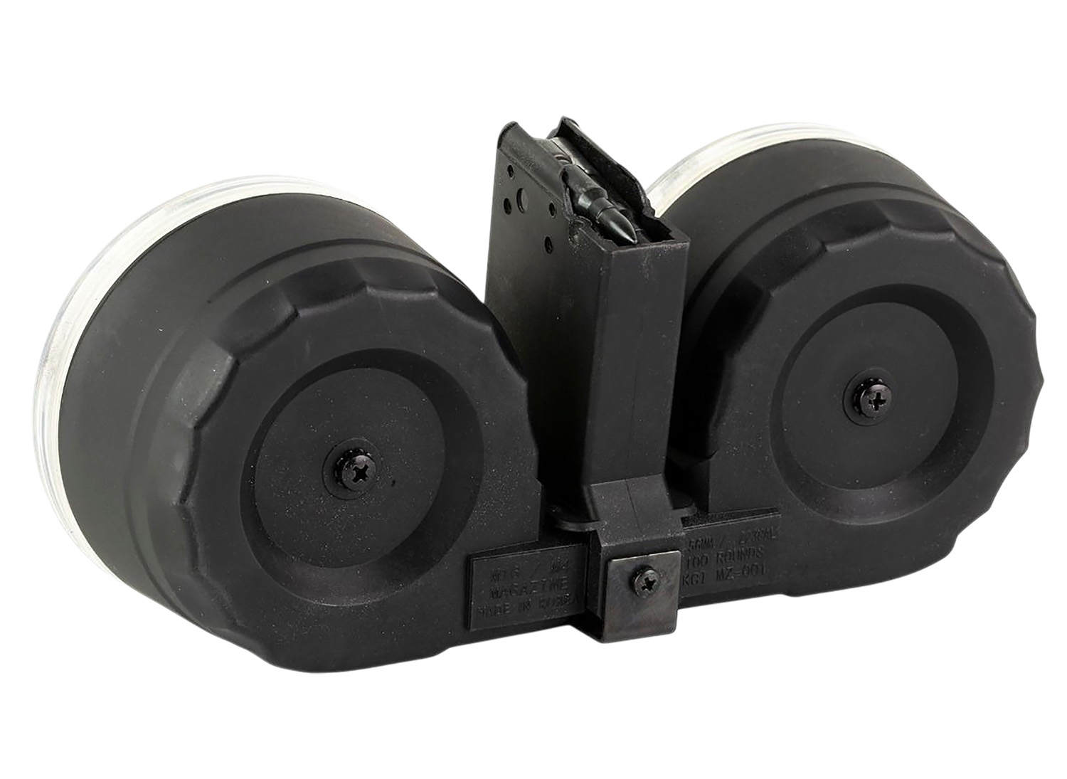 Kci Usa Inc KCIMZ067 AK 100rd Drum 223 Rem/5.56 NATO Fits AK Platform Black