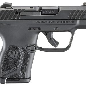 Ruger 13760 LCP Max  Compact Frame 380 ACP 10+1 2.80" Black Oxide Alloy Steel Barrel, Black Nitride Alloy Steel Serrated Slide, Black Polymer Frame, Textured Grip, Manual Safety