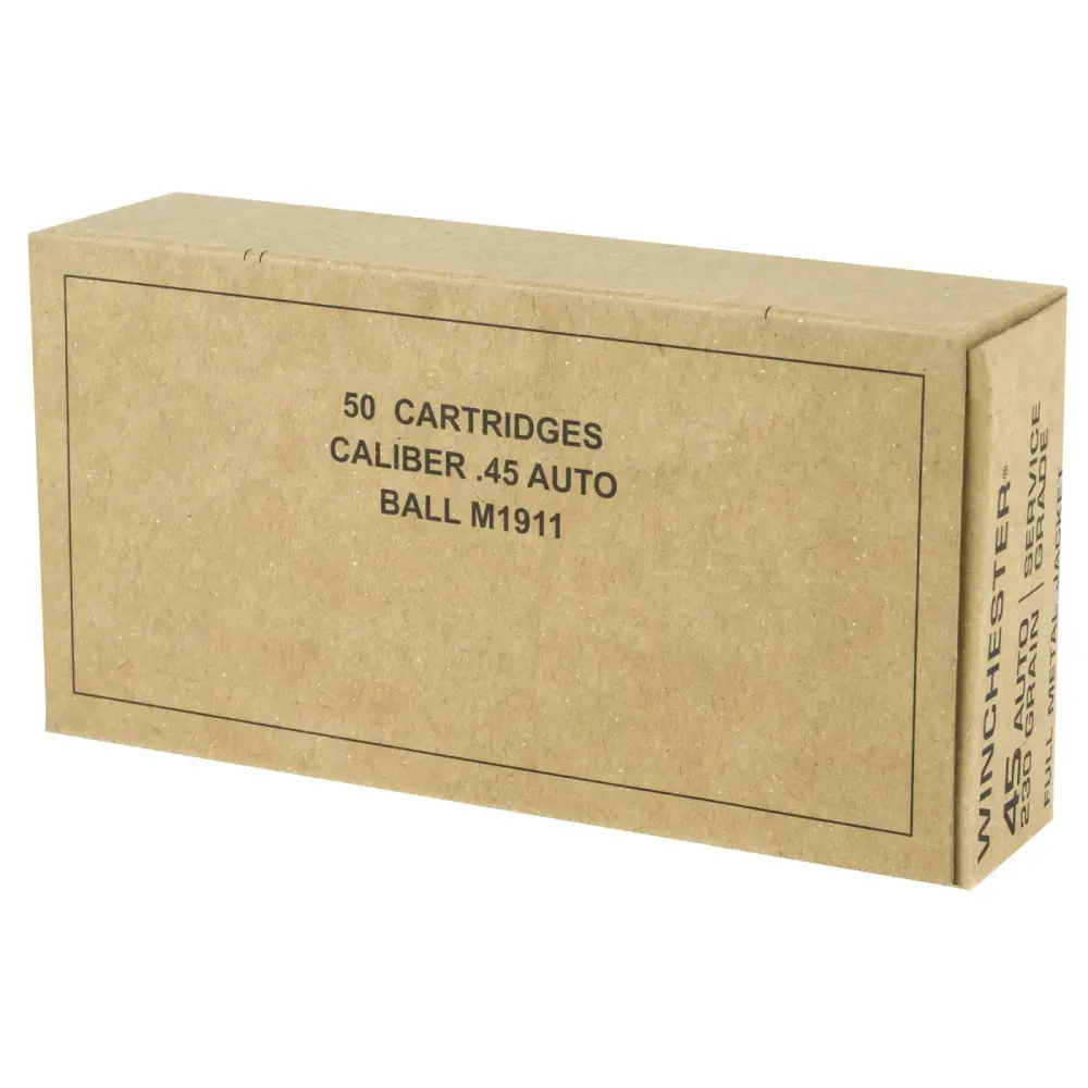 WINCHESTER USA SERVICE GRADE 45ACP 230GR 50RD BX 500RD CASE - Image 2
