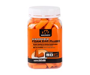 WALKER’S FOAM EAR PLUGS 50PK JAR