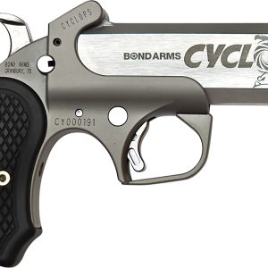 Bond Arms BACY Cyclops 45-70 Gov 1rd Shot 4.25" Stainless Stainless Steel Barrel Matte Stainless Black Extended B6 Resin Grips