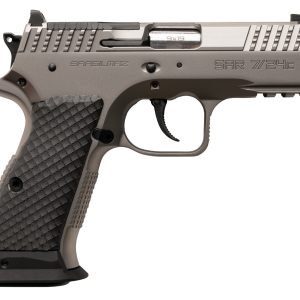 Sarsilmaz SAR7/24C 7/24  Compact 9mm Luger 17+1 Matte Stainless Steel Frame w/Beavertail & Picatinny Rail, Black Polymer Grip