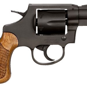 Rock Island 51283 M206 *CA Compliant Small Frame 38 Special 6rd 2" Black Parkerized Steel Barrel, Cylinder & Frame, Checkered Wood Grip, Transfer Bar Safety