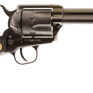 Chiappa Firearms 340250 SAA 1873  Medium Frame 22 LR 6 Shot, 4.75″ Blued Steel Barrel, Cylinder & Frame, Black Plastic Grip, Exposed Hammer